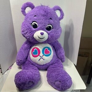 CARE BEARS 36” jumbo Share bear plush stuffed animal toy purple rare retro